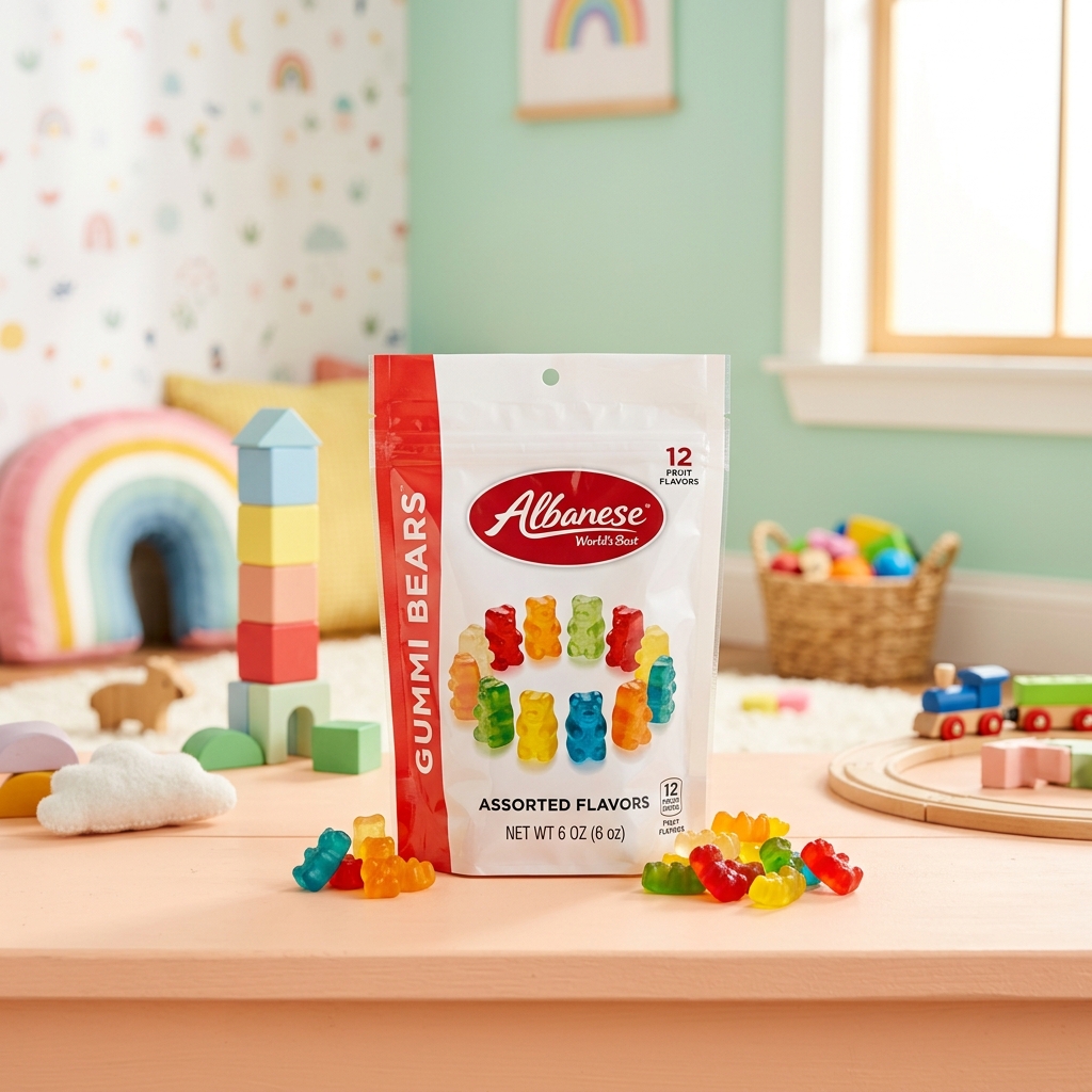 Albanese World's Best Gummi Bears - Assorted Flavors, Snack Pack