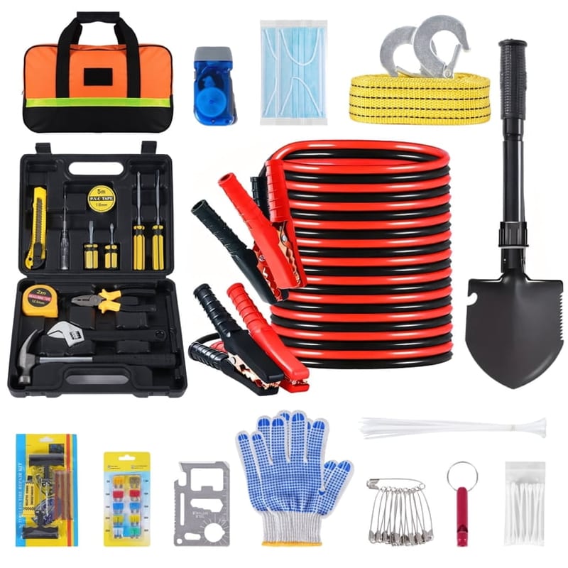Roadside Car Emergency Kit with Jumper Cables