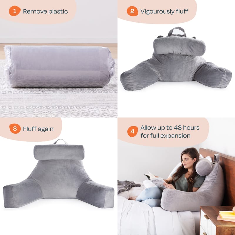 Milliard Bed Rest Reading Pillow with Arms