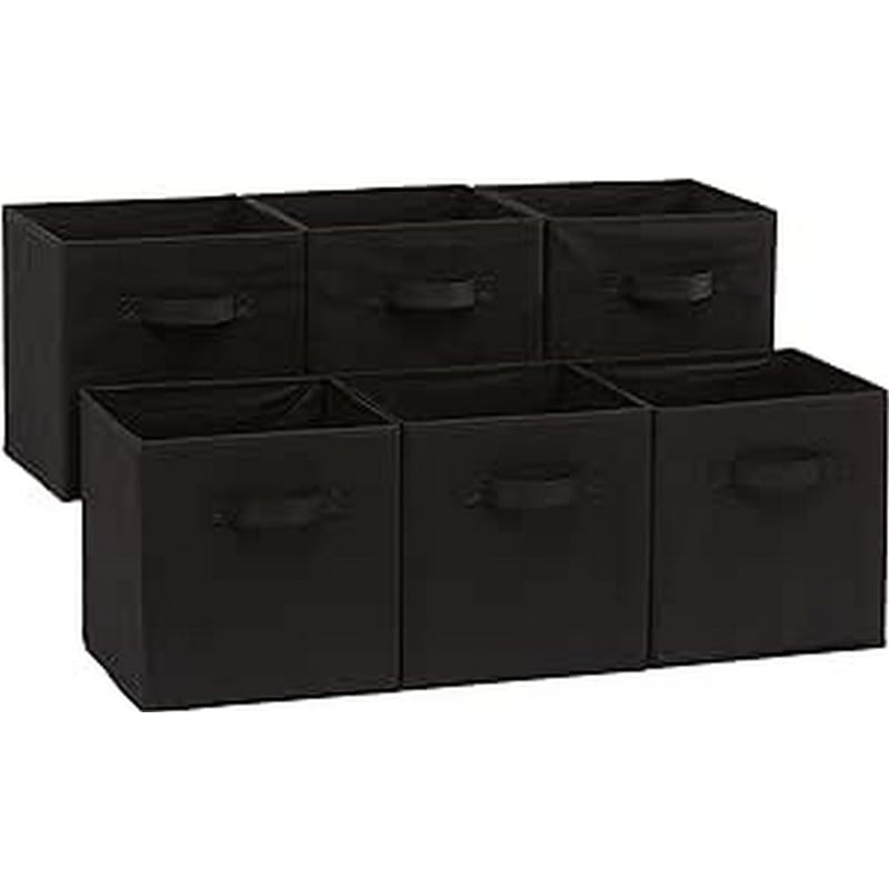 Amazon Basics Collapsible Fabric Storage Cubes (6-Pack)