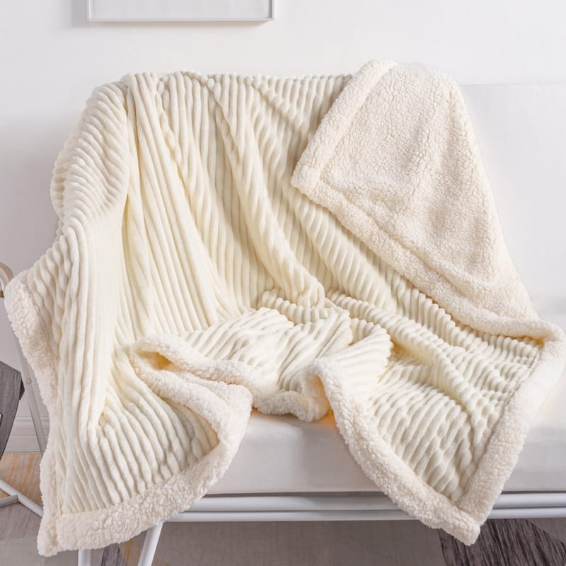 Sherpa Fleece Throw Blanket