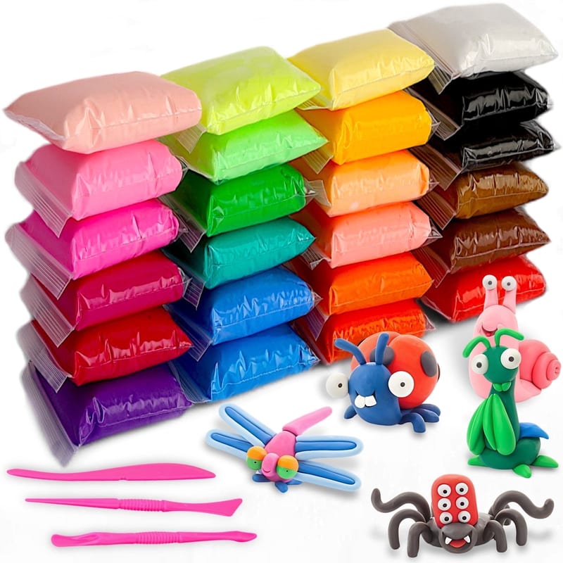 Air Dry Clay Modeling Kit 24 Colors