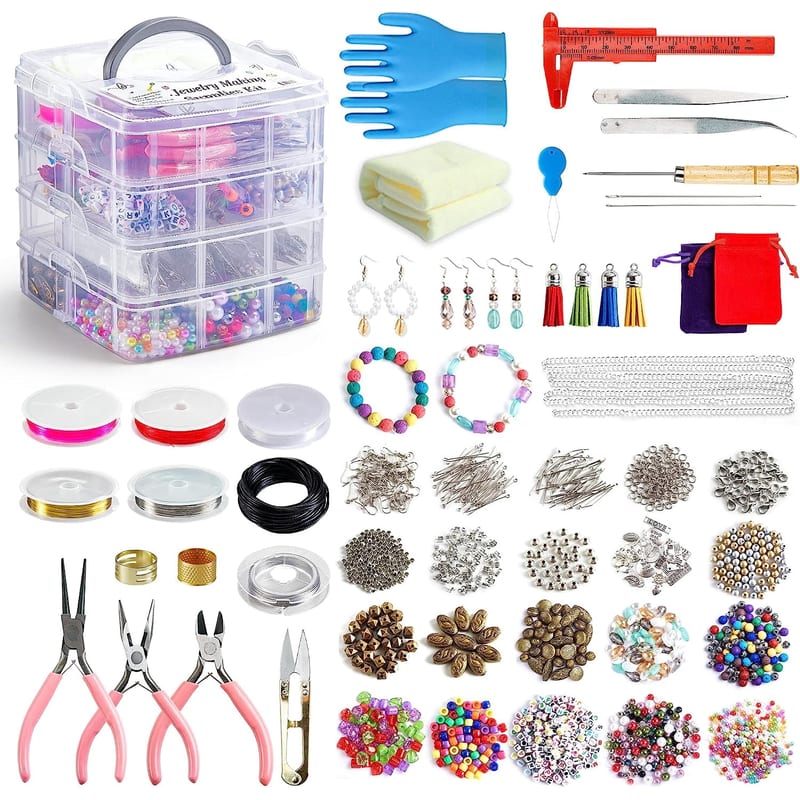 Jewelry Making Kit with Beads and Findings