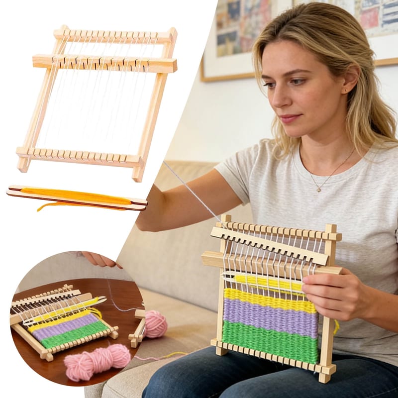 Weaving Loom Kit with Yarn and Tools