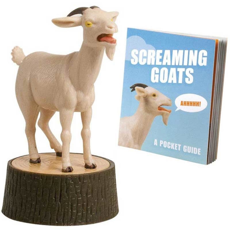 The Screaming Goat Figurine and Book Set