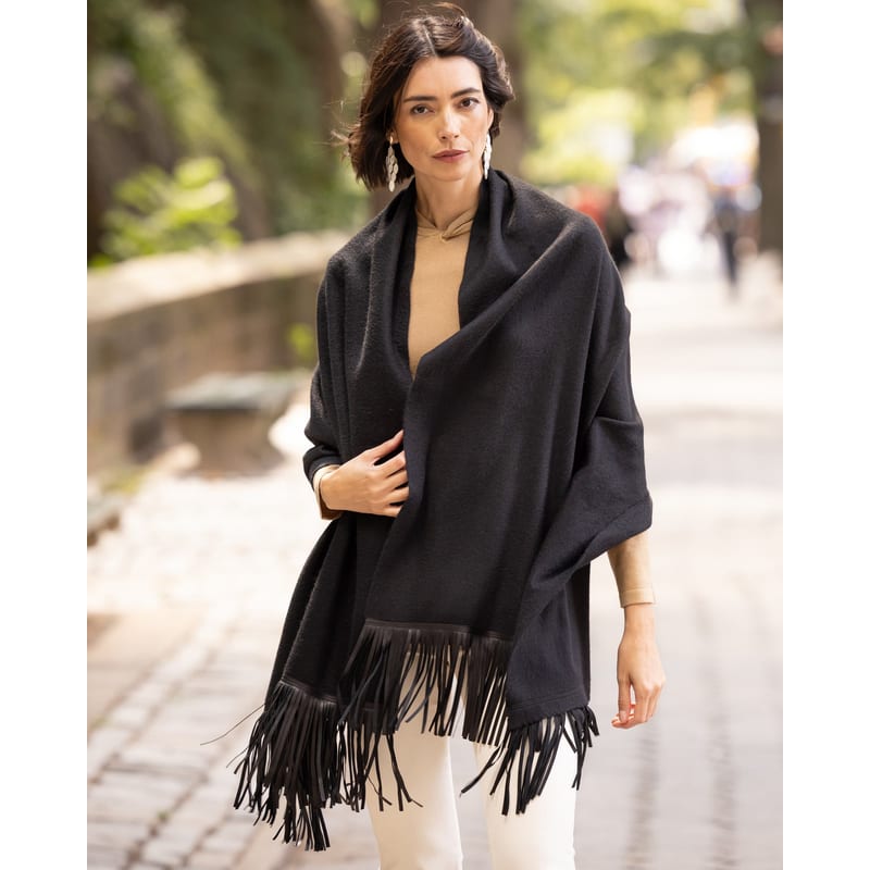Cashmere-Blend Wrap Shawl