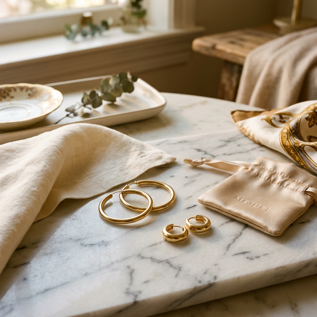 Mejuri Fine Jewelry ï¿1⁄2 Gold Hoops