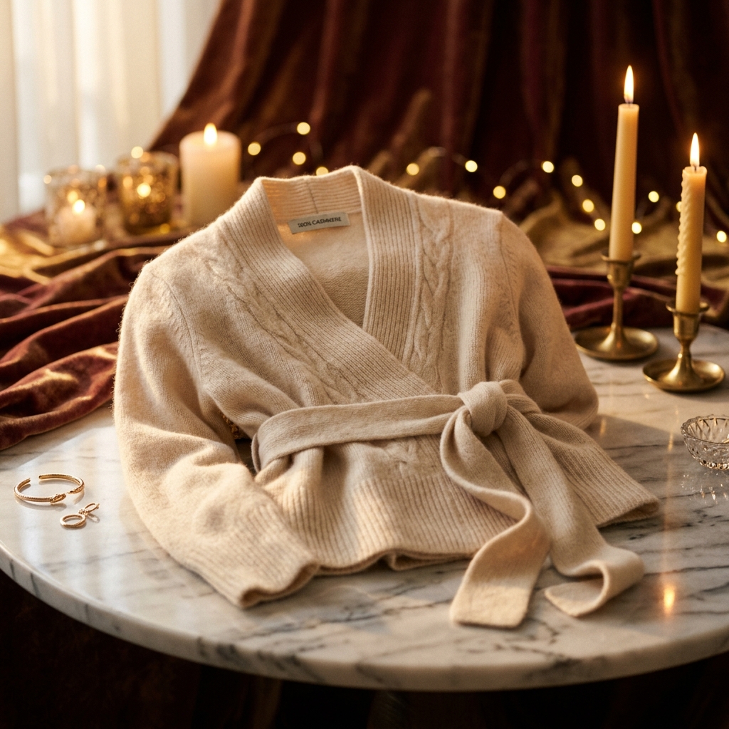 100% Cashmere Wrap Sweater