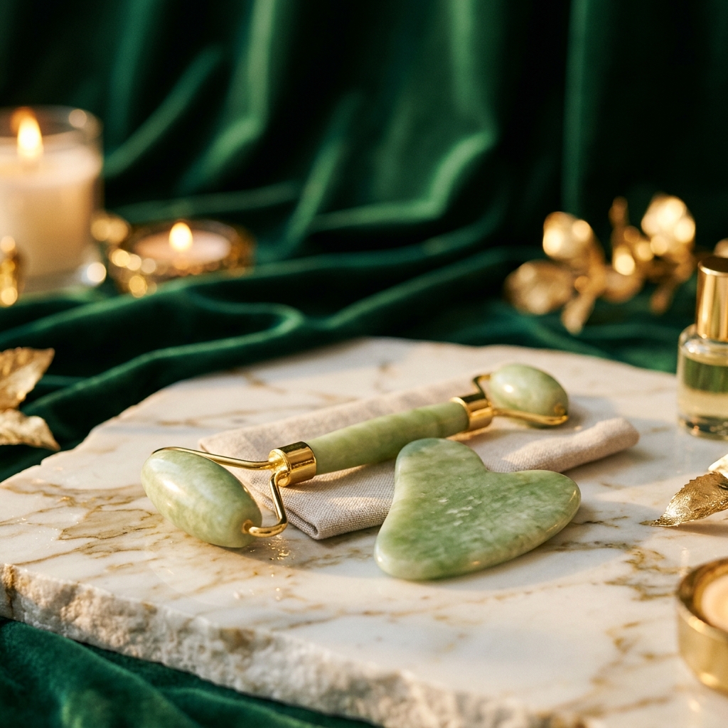 Jade Face Roller & Gua Sha Set