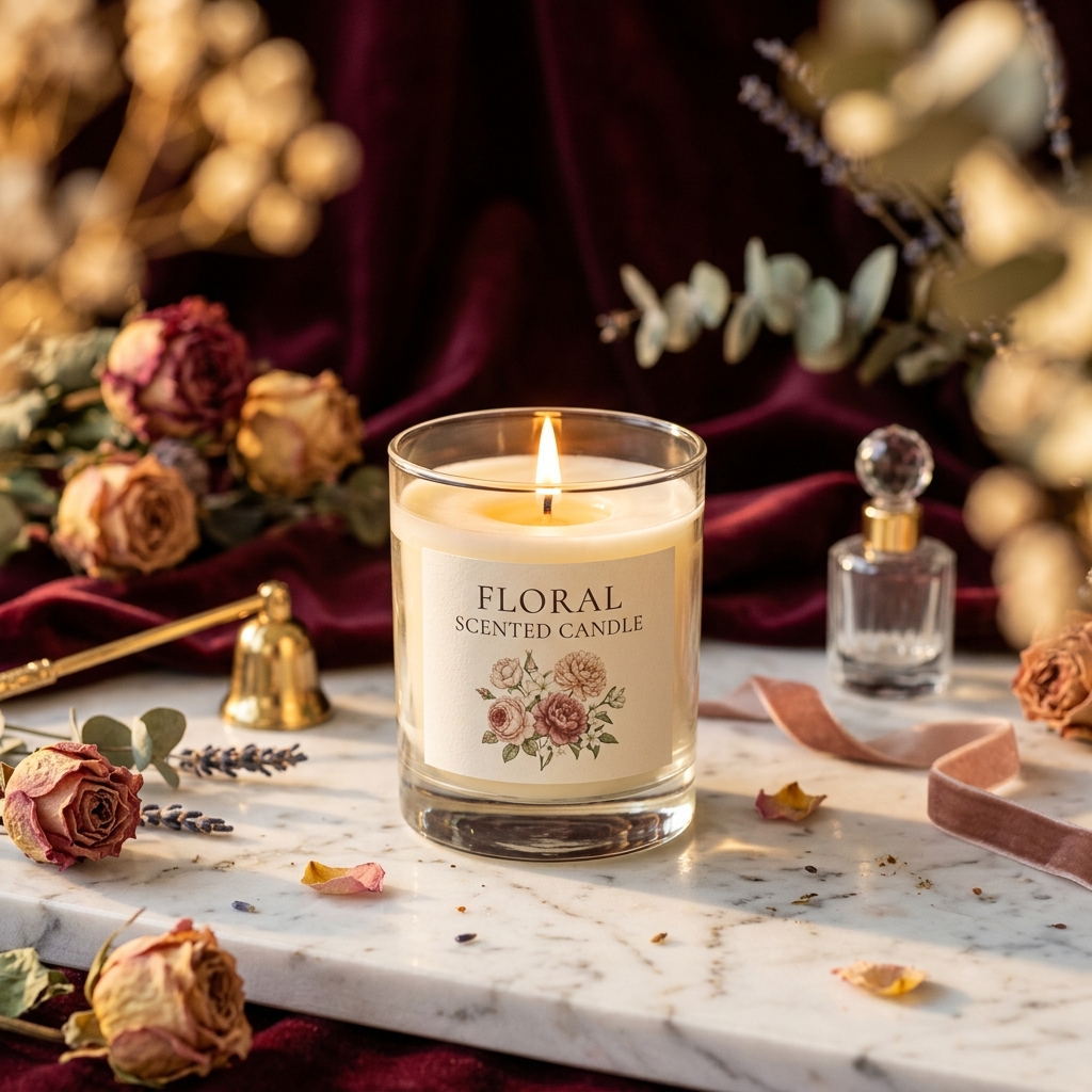Floral Scented Candle