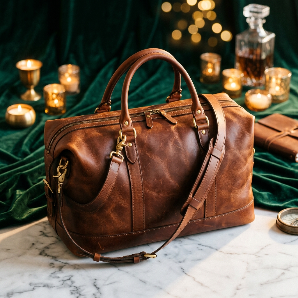 Full-Grain Leather Weekender Bag