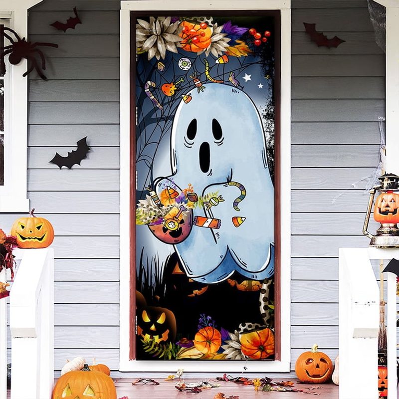 Light-Up Halloween Front Door Cover