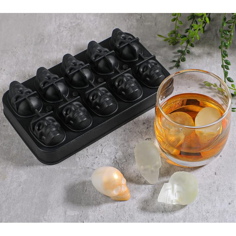 Webake Skull Ice Cube Molds (10 Cavity)