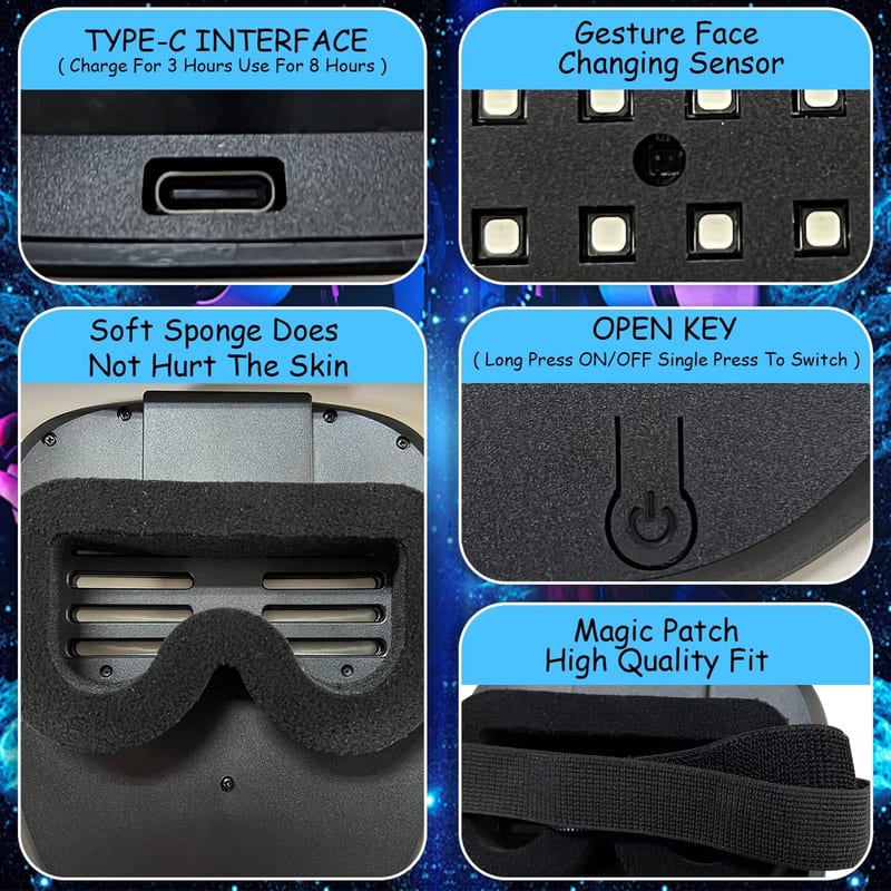 MOYACA Gesture-Sensing LED Mask