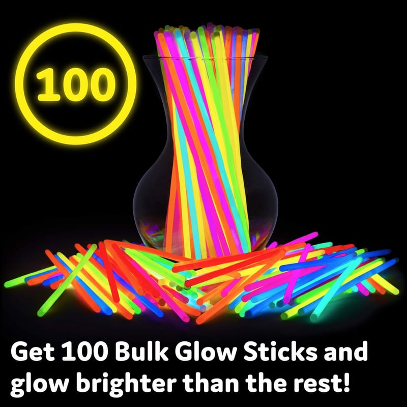 PartySticks Glow Sticks Party Pack (100 Count)