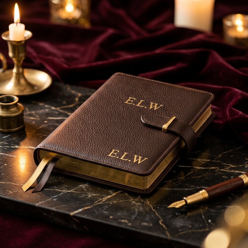 Monogrammed Leather Journal