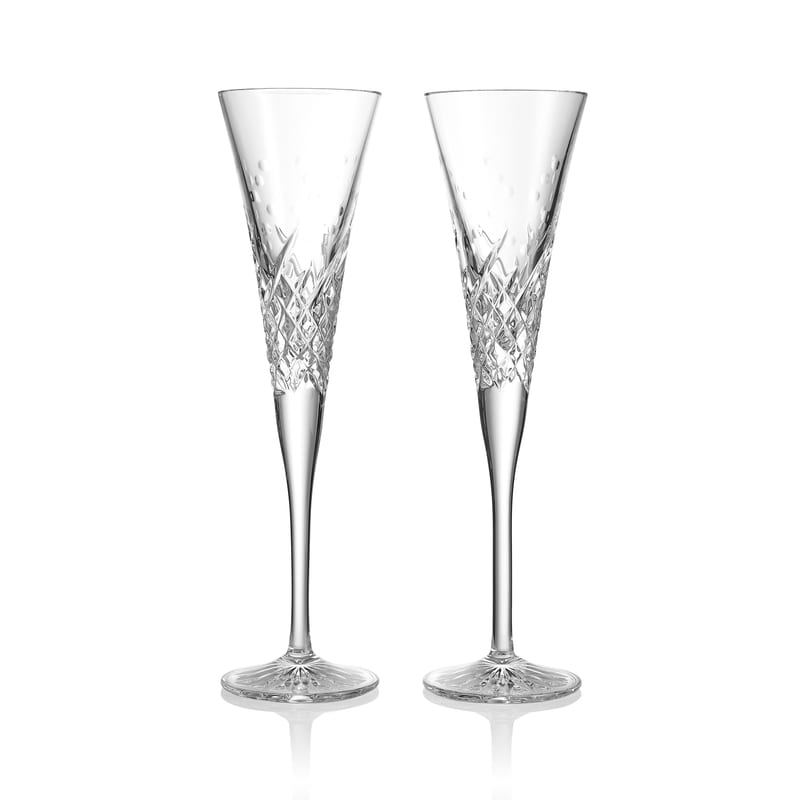 Crystal Champagne Flutes (Set of 2)