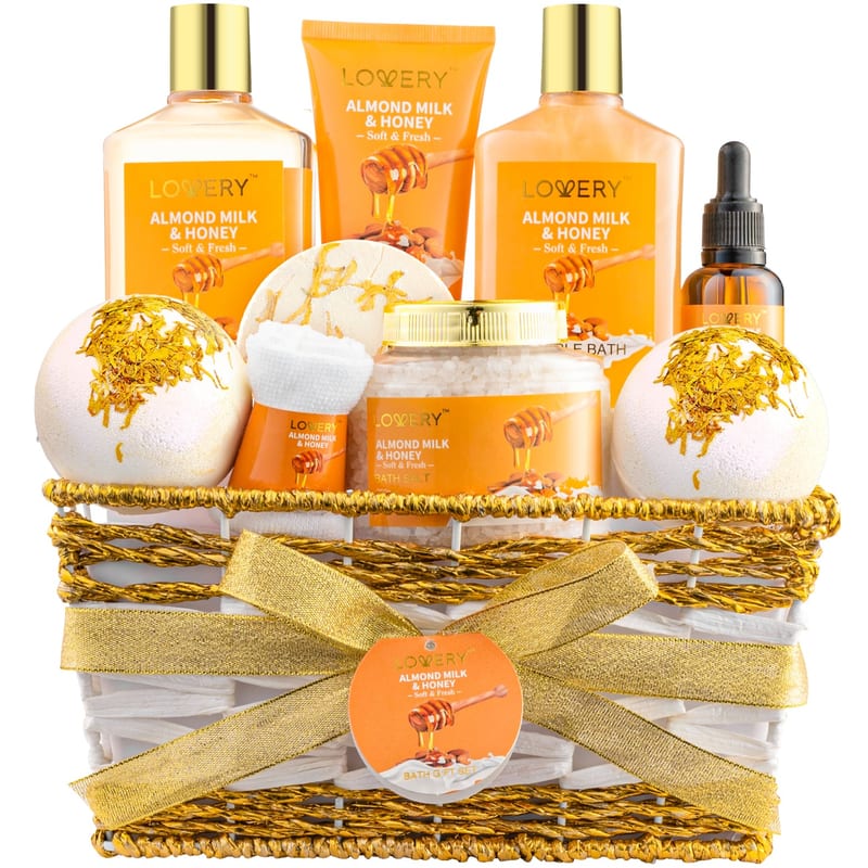Lovery Almond Milk & Honey Bath Gift Set