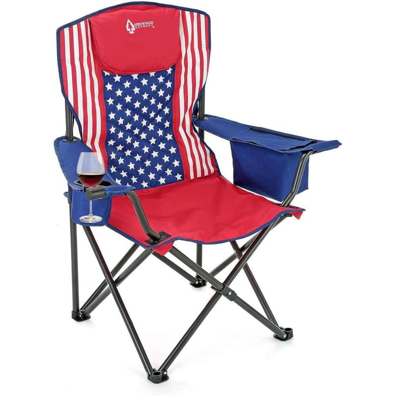 American Flag Folding Camping Chair