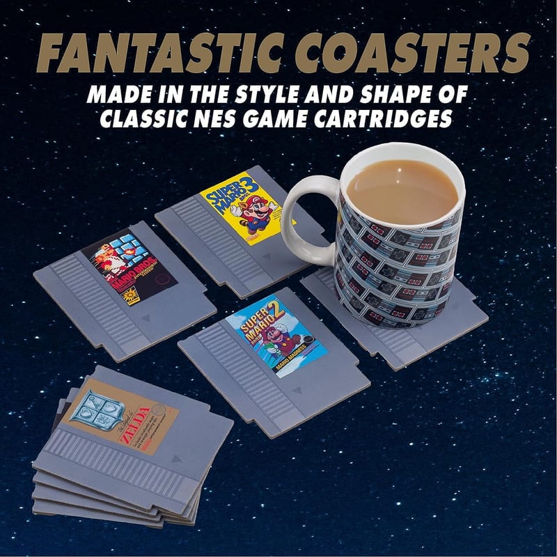 Retro Game Controller Ceramic Coasters (Set of 4)