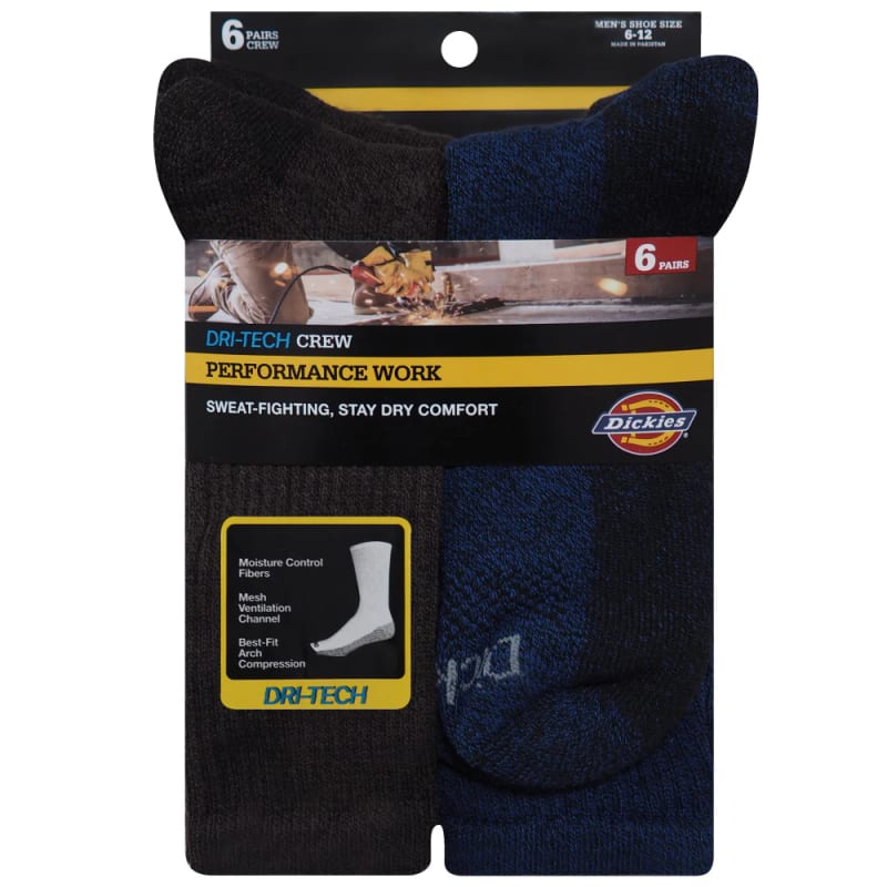 Dickies Dri-tech Crew Socks (6 Pairs)