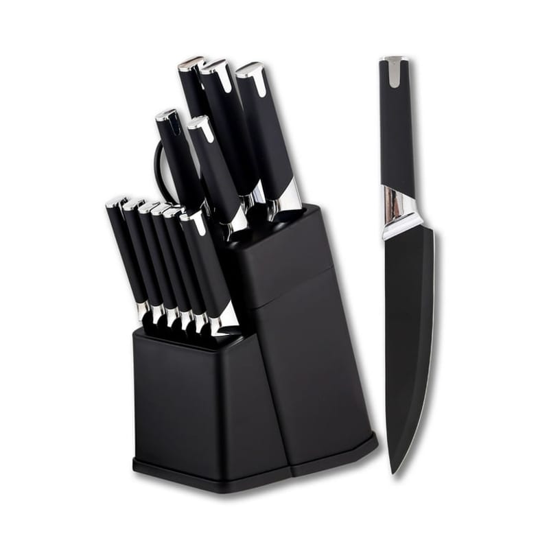 Chef Knife Set with Block (Stainless Steel)