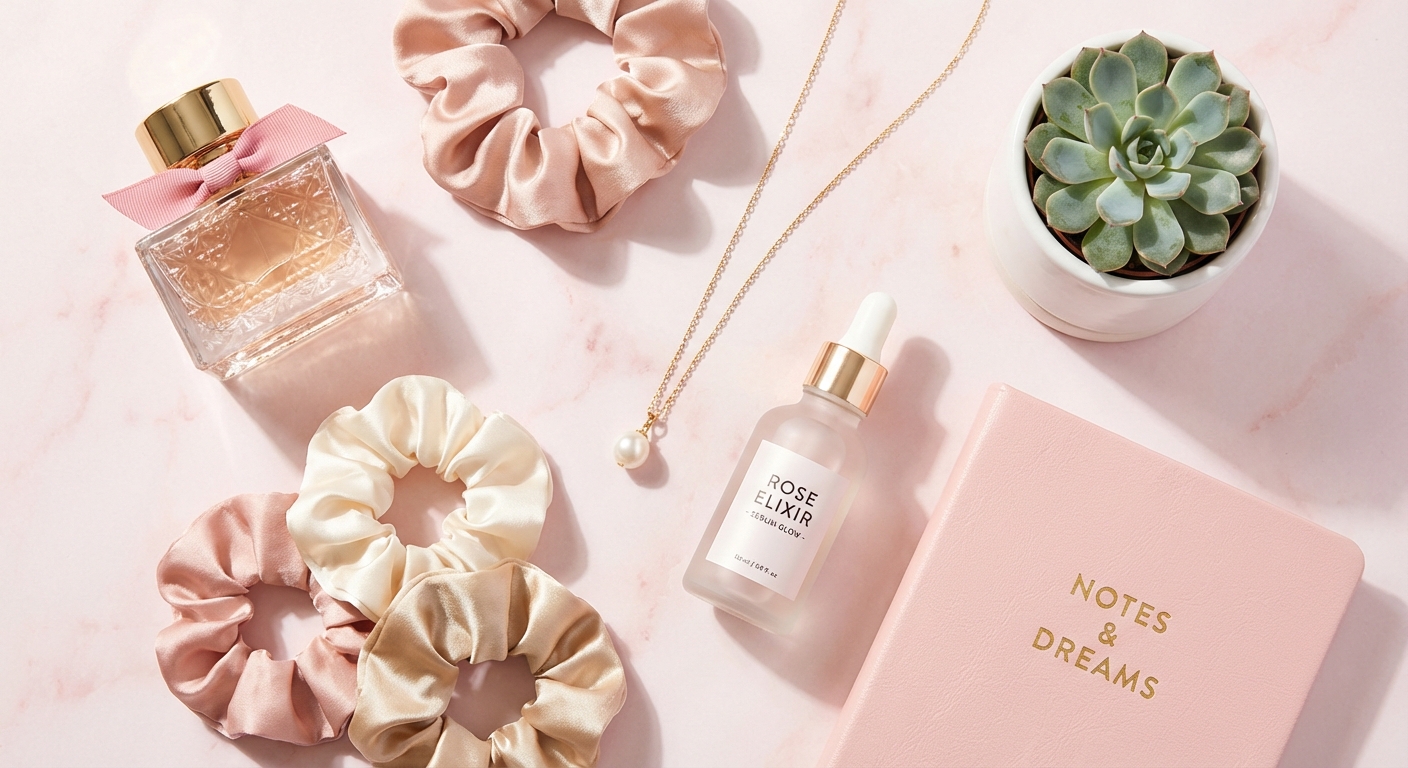 Gift ideas for her — perfume, jewelry, and skincare