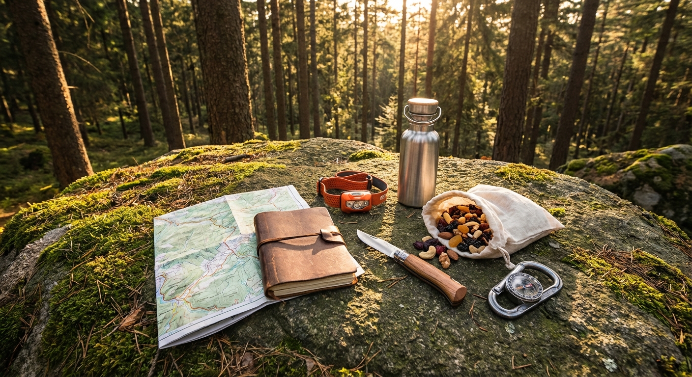 Gifts for camping and outdoors — headlamp, knife, and gear