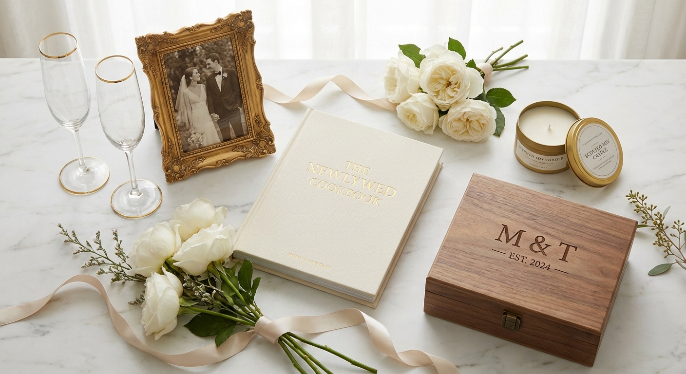 Wedding gift ideas — champagne, keepsakes, and couples gifts