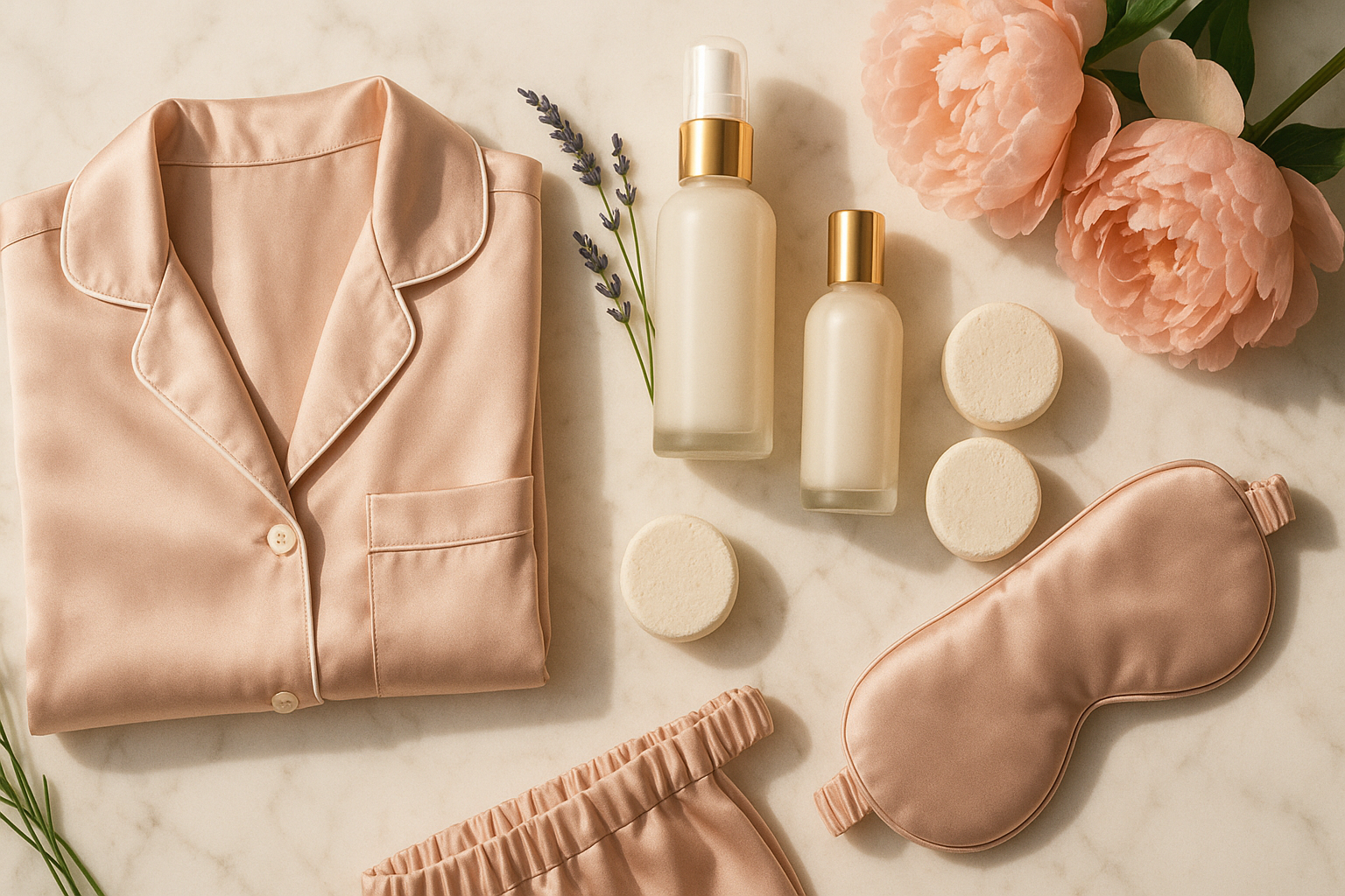 Mother's Day gifts including skincare, shower steamers, pajamas, and spa sets